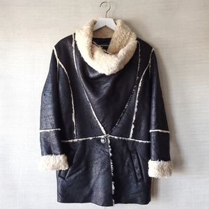 Marciano by Guess Faux Leather and Sherpa Jacket